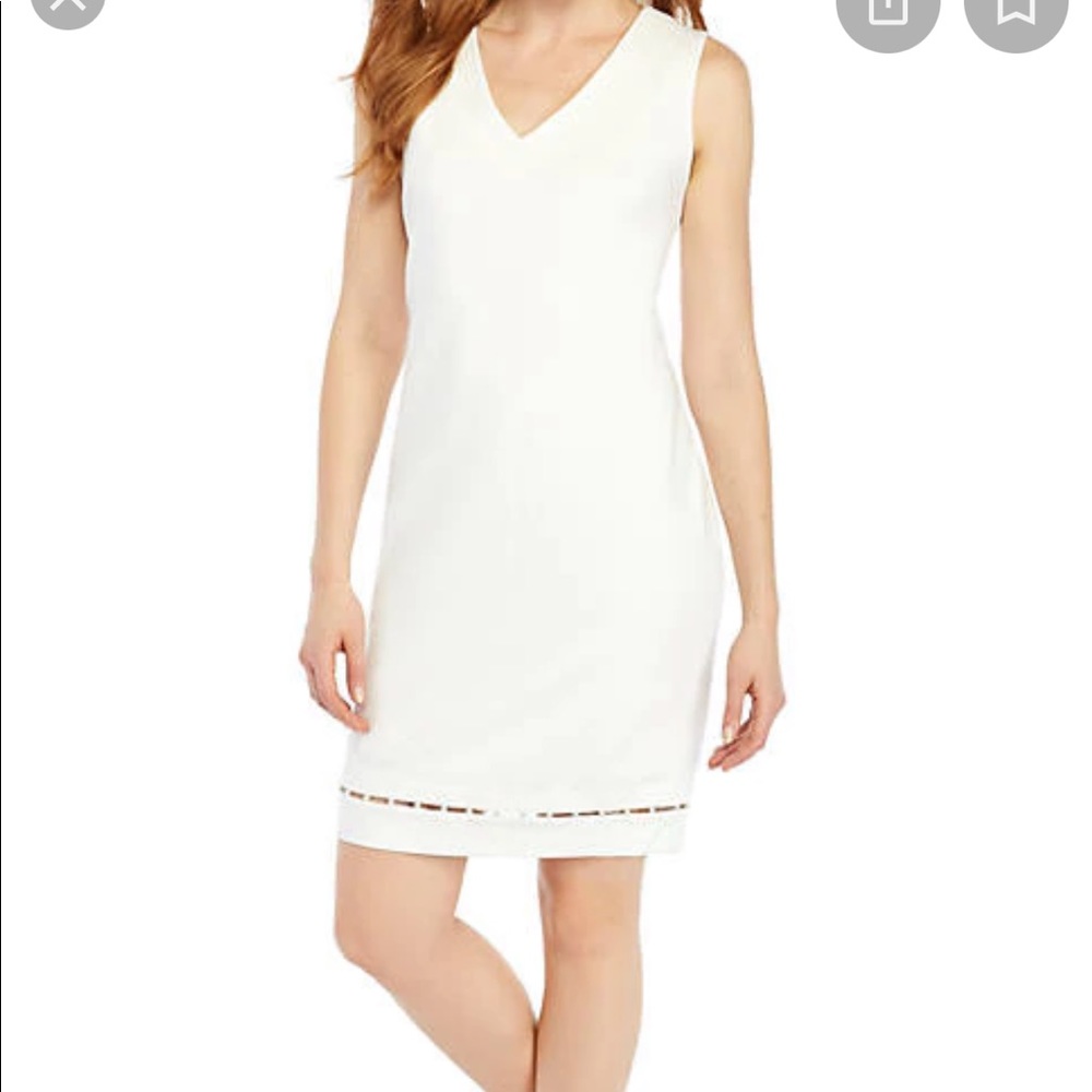 The Limited white sheath ponte dress